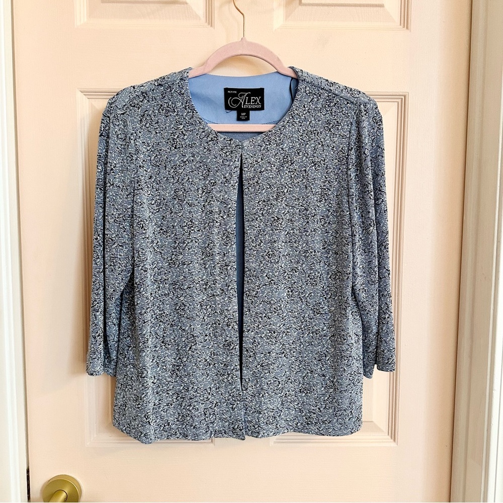 $5 SALE Blue sparkly Alex‎ evenings jacket